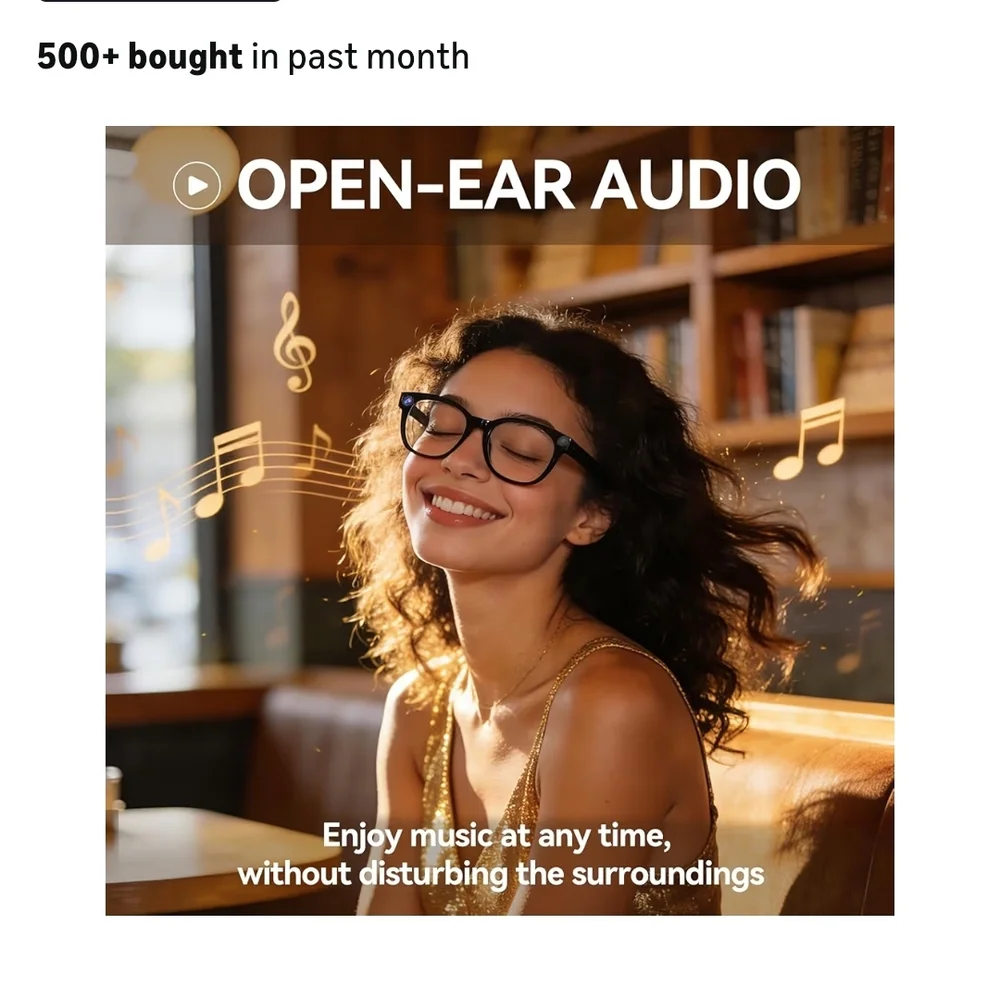 Smart AI Language Translation Glasses - Real-Time Communication Device